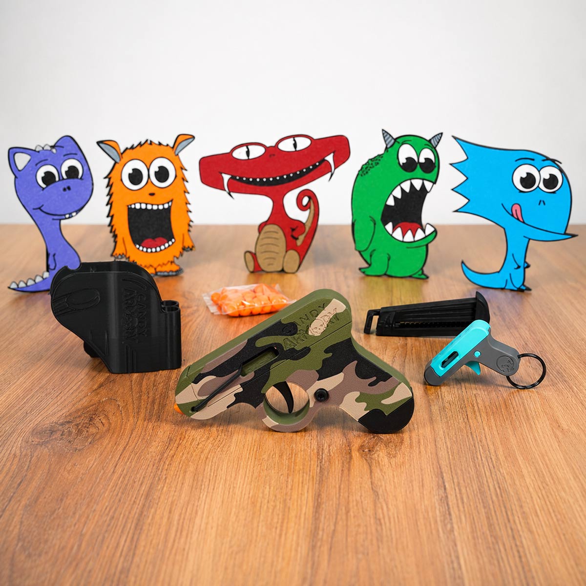 Smartee Shooter Monster Bundle - Shooter, Targets, Holster, Mini Shooter, More!