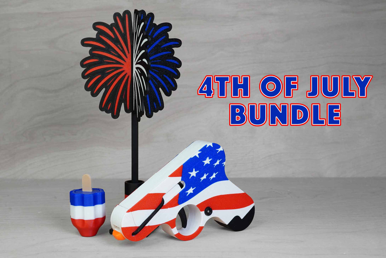 4th of July Party Bundle - Smartee Gun - Firework Target - Popsicle Fidget