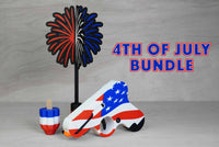 Exploading Fireworks Target with Flag Decoration