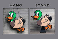 Duck Target - Breaks apart when hit. - Snaps back together in seconds.