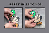 Duck Target - Breaks apart when hit. - Snaps back together in seconds.