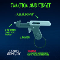 Smartee Shooter Keychain - Actually Works! Shoots Smarties Candy - Doubles as Fun and Satisfying Fidget Toy