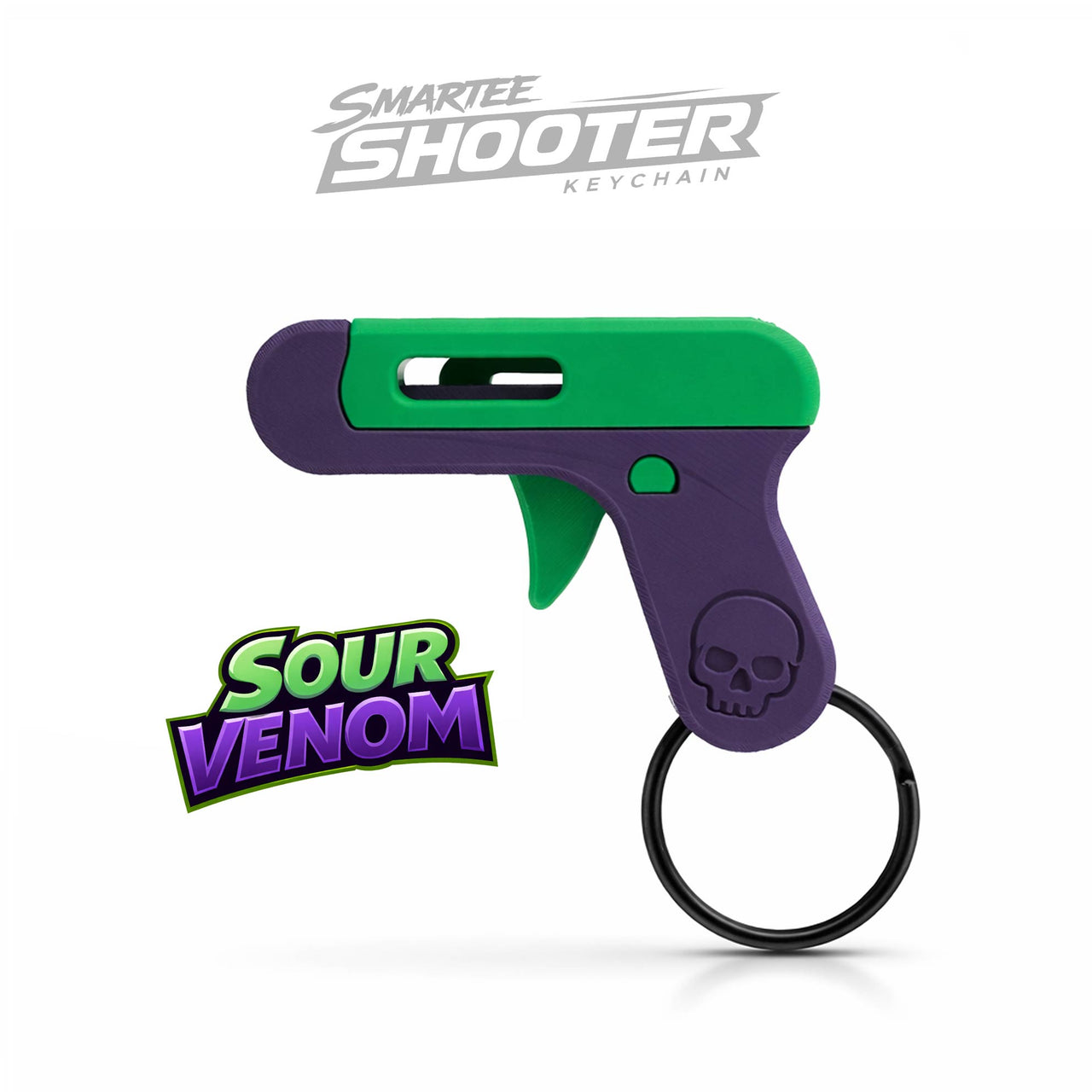 Smartee Shooter Keychain - Actually Works! Shoots Smarties Candy - Doubles as Fun and Satisfying Fidget Toy