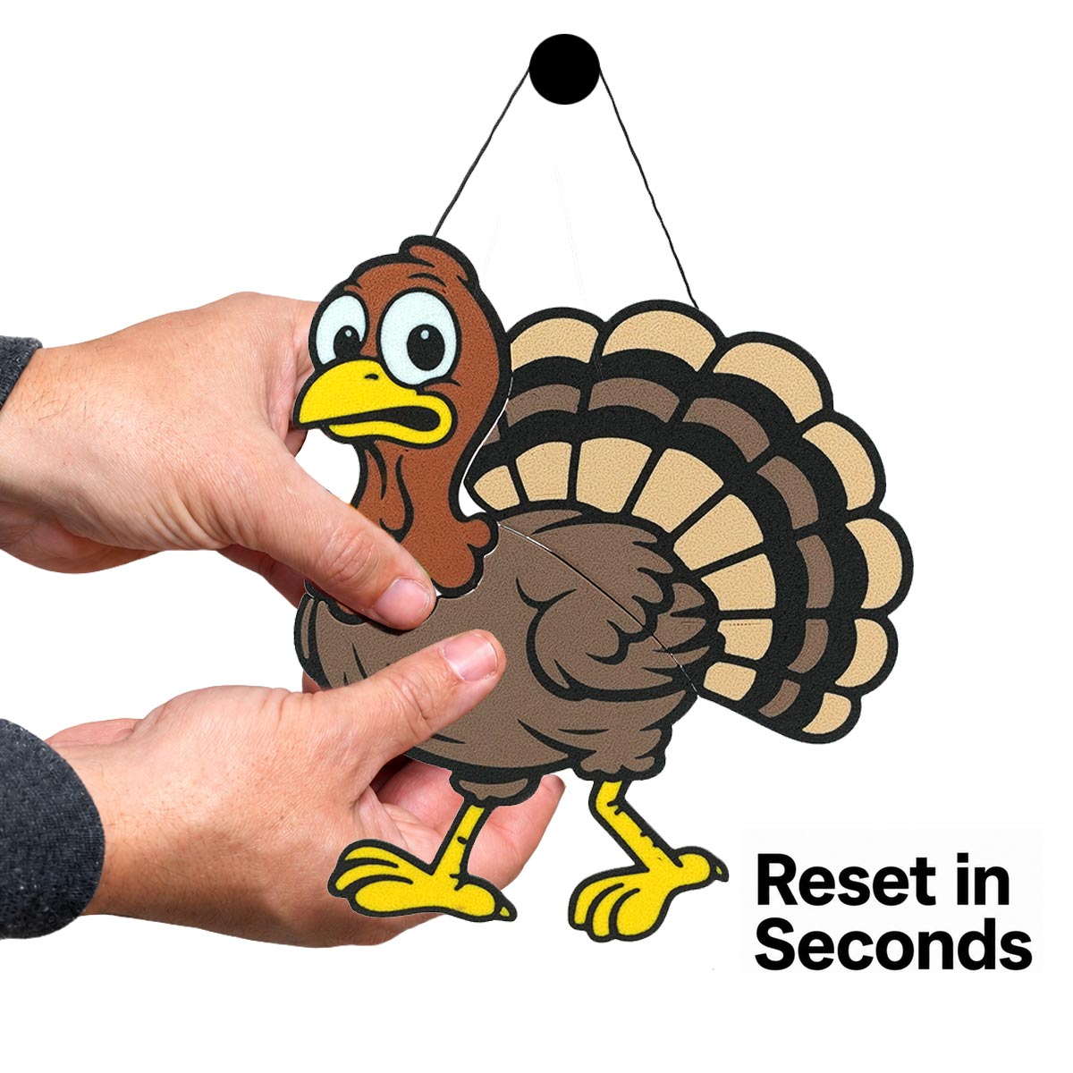 Turkey Target - Breaks apart when hit. Magnetically Snaps back together in seconds.