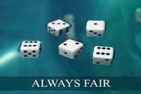 Floating Dice Set - Fair, well balanced, slow float! 5 Dice - Case - Waterproof Pad - Pencil